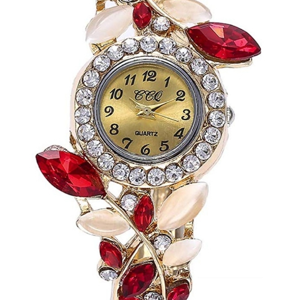 Womens luxury diamond and jeweled watch